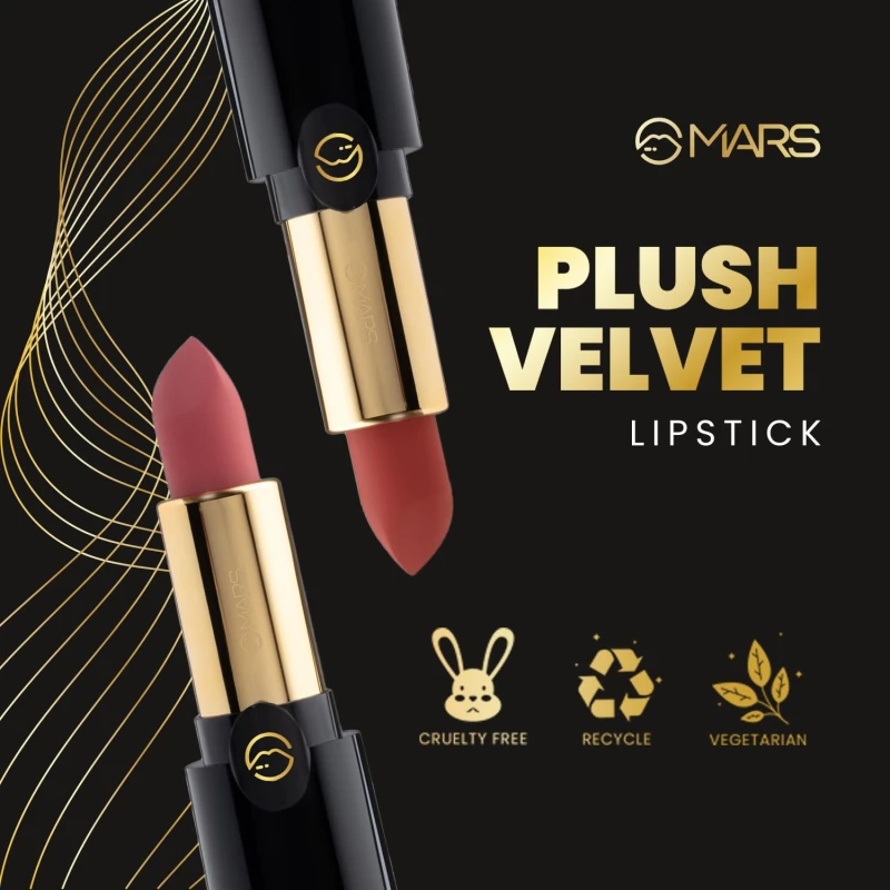 MARS Plush Velvet Creamy Matte Lipstick for women | Smooth Glide | One Swipe Pigmentation | Non-Drying and Creamy Formula | Rich and Vibrant Color | 3.2 gm | 1 Count (09-Pretty in Pink) thumbnail 4